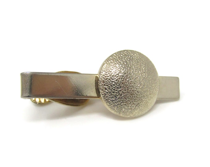 Textured Ball Tie Clip Tie Bar: Vintage Gold Tone - Stand Out from the Crowd with Class