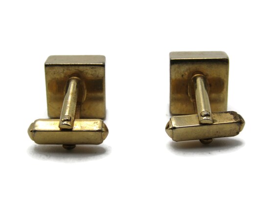 Horizontal Lines Square Block Cuff Links Men's Je… - image 2
