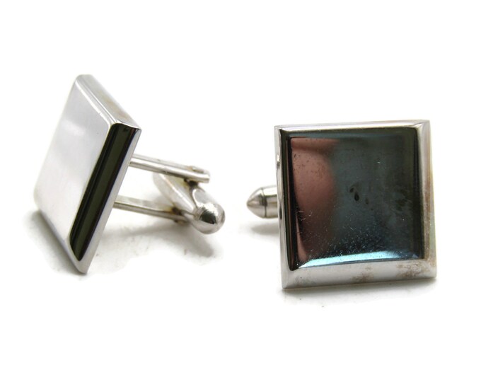 Smooth Finish Square Cuff Links Men's Jewelry Gold Tone