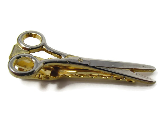 Vintage Tie Bar Clip: Scissors Nice Design