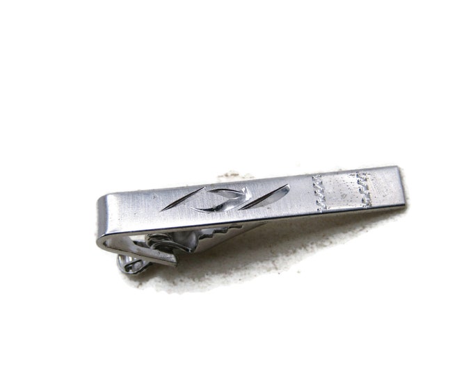 Etched Designs Tie Clip Classic Tie Bar Men's Jewelry Silver Tone