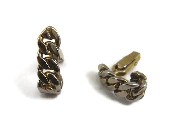 Vintage Cufflinks for Men: Cuffed Loop Design Cha… - image 1