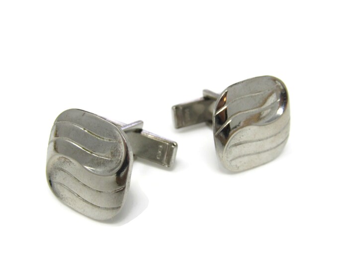 Swirl Men's Cufflinks: Vintage Silver Tone - Stand Out from the Crowd with Class