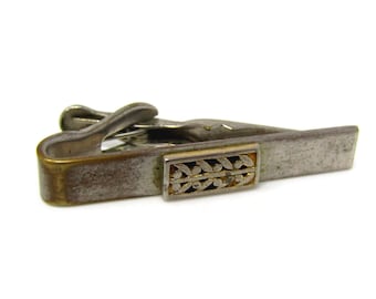 Flower Tie Clip Men's Vintage Stylized Design