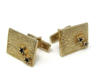 Stars Wood Texture Cufflinks for Men's Vintage Men's Jewelry Nice Design