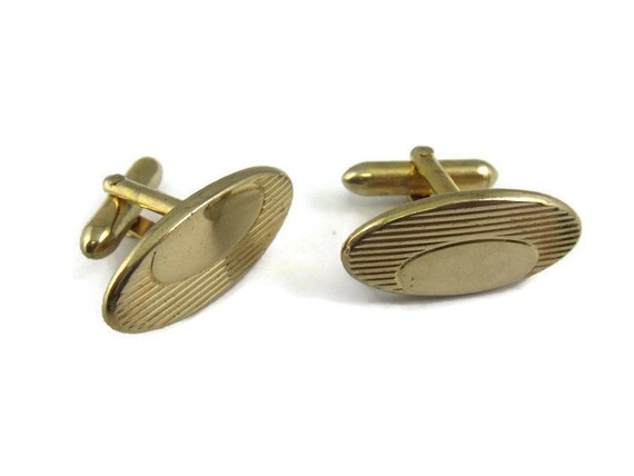 Boutons De Manchette Homme – Dorés Classiques – Occasion Très Bon état