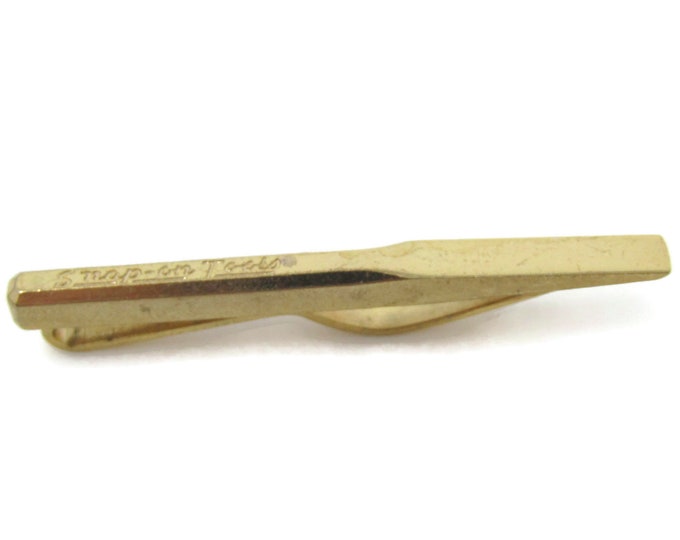 Snap On Tools Chisel Tie Clip Bar Gold Tone Vintage Men's Jewelry Nice Design