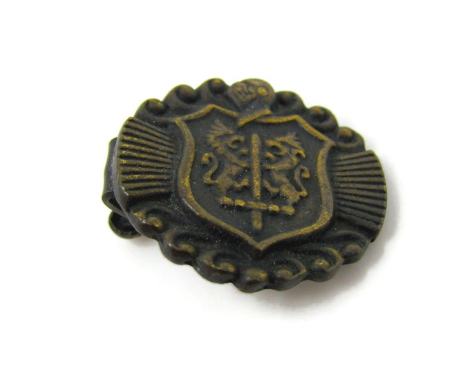 Coat of Arms Lions Shield Tie Clip Men's Vintage Nice Design