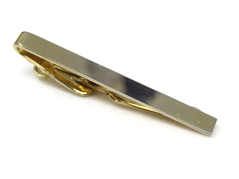 Classic Straight Tie Clip Bar Gold Tone Vintage Men/'s Jewelry Nice Design