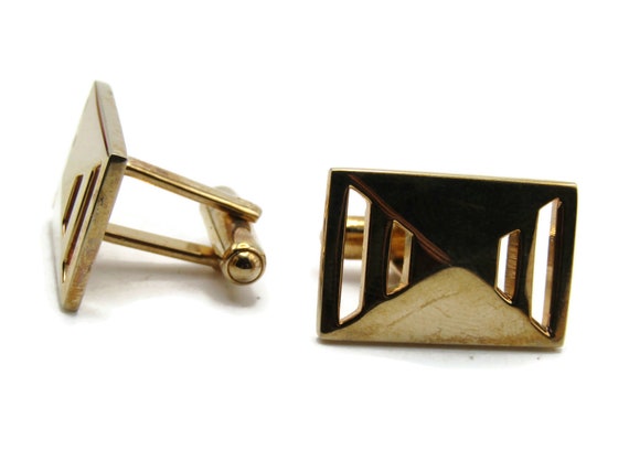 Cut Out Shape Rectangle Cuff Links Men's Jewelry … - image 1