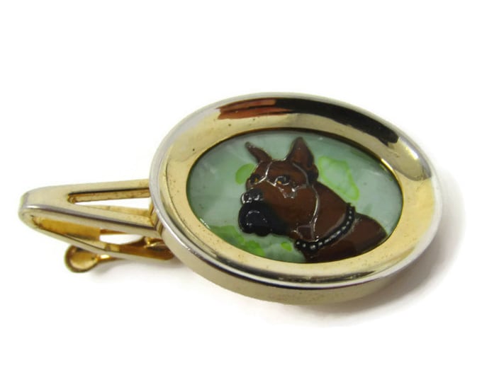 Boxer Dog Tie Clip Vintage Tie Bar: Excellent Design Beautiful Clip Made in USA