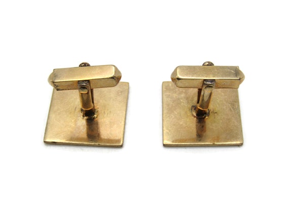 A Letter Initial Monogram Square Cuff Links Men's… - image 3