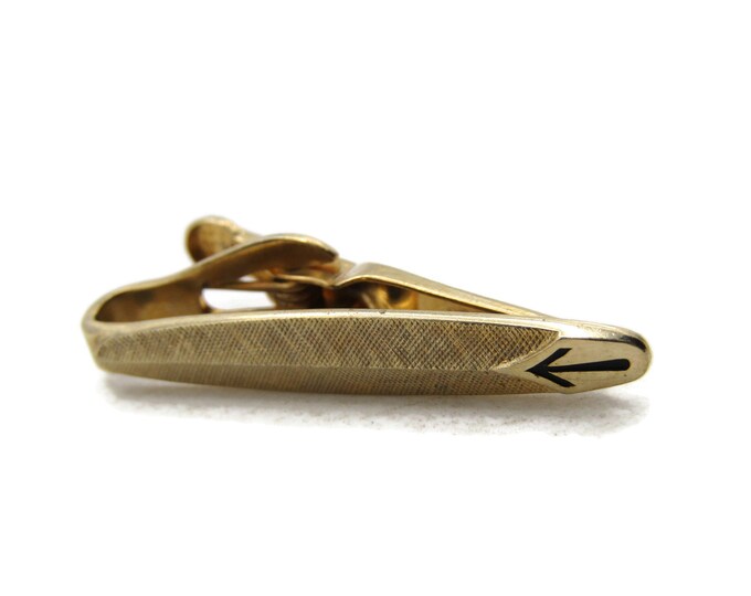 Arrow And Tapered Shape Tie Clip Vintage Tie Bar Men's Jewelry Gold Tone