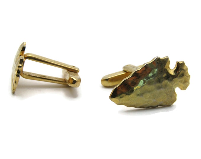 Arrow Head Cuff Links Men's Jewelry Gold Tone