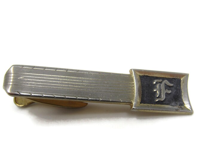 Letter F Tie Clip Bar Vintage Men's Jewelry Nice Design