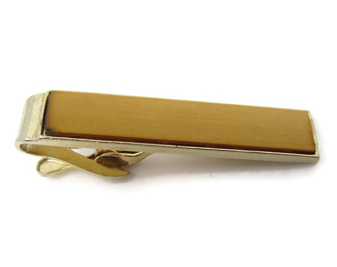Vintage Tie Clip Tie Bar: Bamboo Color Beautiful Design