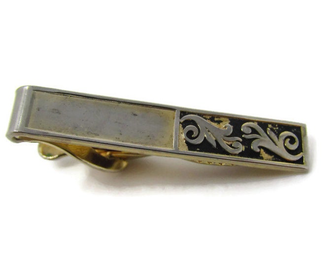 Scrolling Leaf Tie Clip Vintage Tie Bar: Nice Design