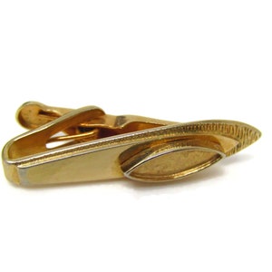 Art Deco Tie Clip Men&#39;s Vintage Tie Bar Gold Tone