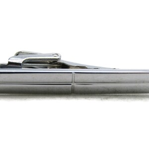 Crossed Center Design Tie Bar Snooth Finish Silver Tone Classic Tie Clip Men&#39;s Jewelry