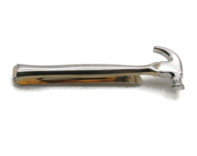 Silver Tone Hammer Handyman Tool Tie Clip Tie Bar Gold Tone