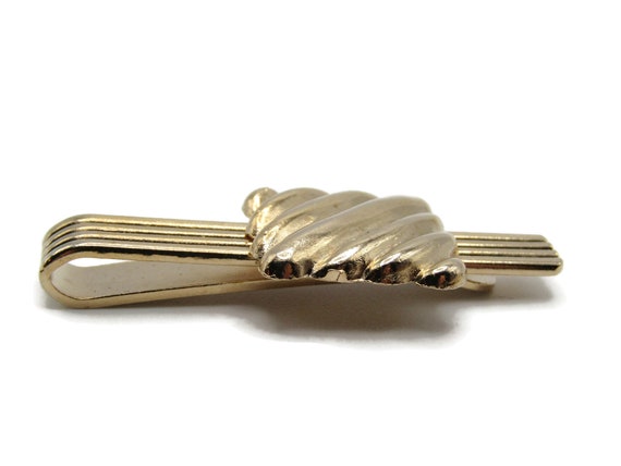 Diagonal Square and Horizontal Line Gold Tone Ind… - image 2