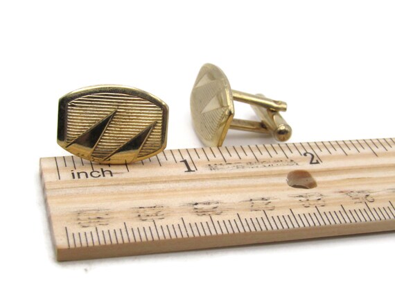 Lines And Triangle Shapes Cuff Links Men's Jewelr… - image 4