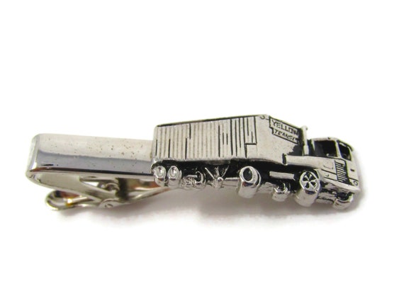 Yellow Truck Yellow Transit Semi Truck Tie Clip T… - image 1