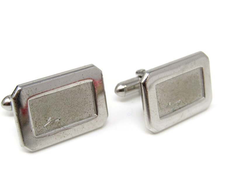 Beveled Edges Rectangle Cufflinks for Men/'s Vintage Men/'s Jewelry Nice Design