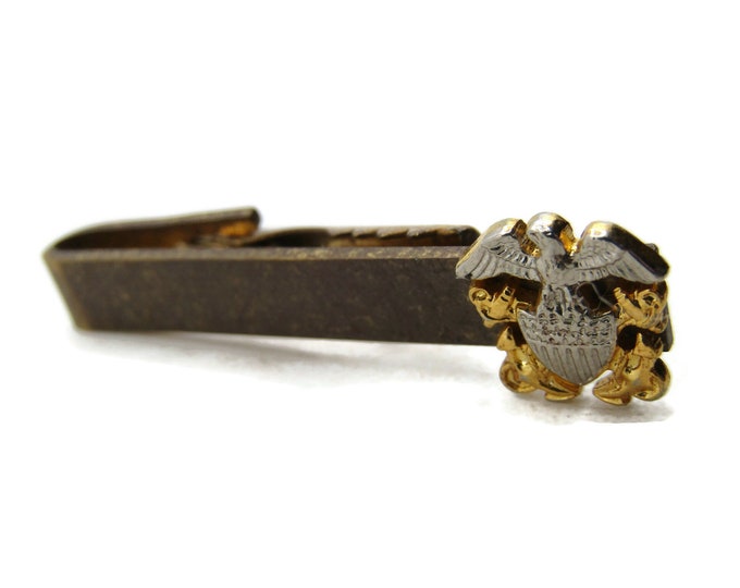 Eagle & Crest Vintage Tie Clip Tie Bar Men's Jewelry Silver And Gold Tone