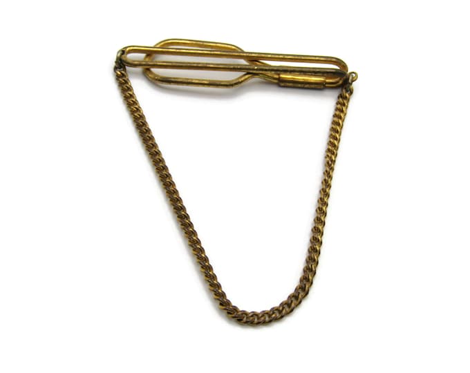 Industrial Steampunk Style Open Body Gold Tone Tie Bar Tie Clip Men's Jewelry