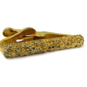 Brain Coral Design Tie Clip Men&#39;s Vintage Gold Tone