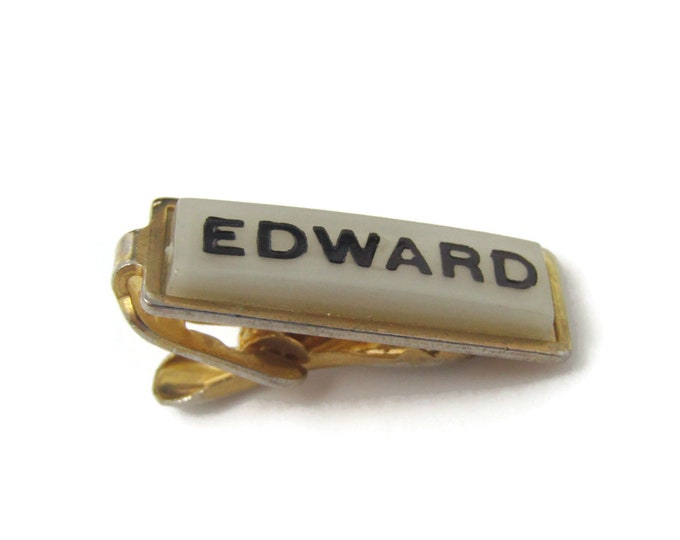 Edward Tie Clip Tie Bar: Vintage Gold Tone - Stand Out from the Crowd with Class