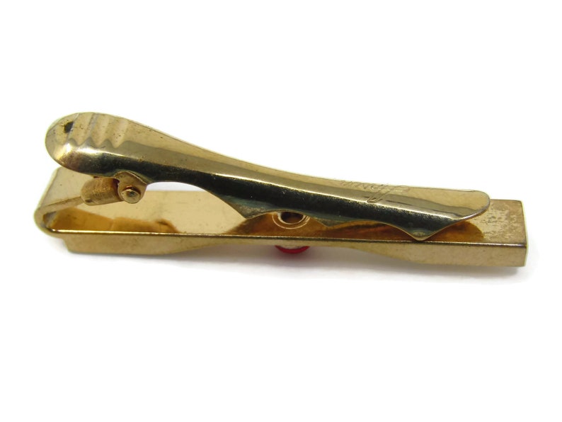 High Quality Red Center Art Deco Great Design Vintage Tie Clip Tie Bar