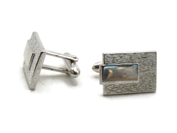 Overlapping Rectangles Smooth And Textured Cuff L… - image 1