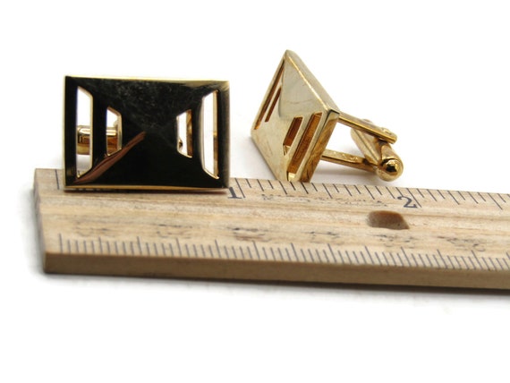Cut Out Shape Rectangle Cuff Links Men's Jewelry … - image 4