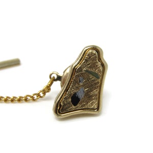 Modernist Inlay Stones Tie Tack Pin Vintage Men&#39;s Jewelry Nice Design