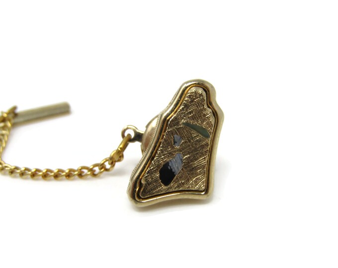 Modernist Inlay Stones Tie Tack Pin Vintage Men's Jewelry Nice Design