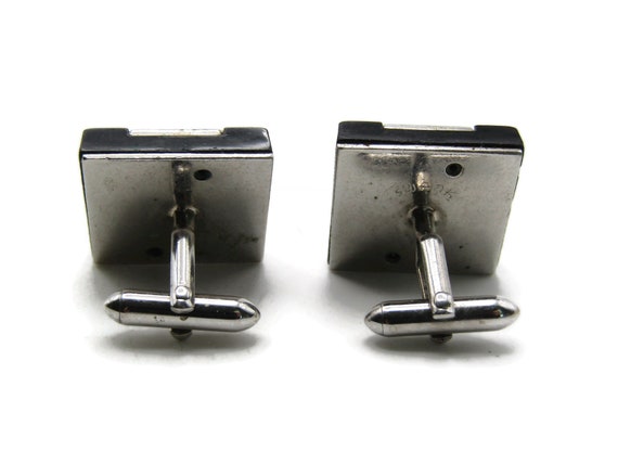 S Letter Initial Monogram Square Cuff Links Men's… - image 2