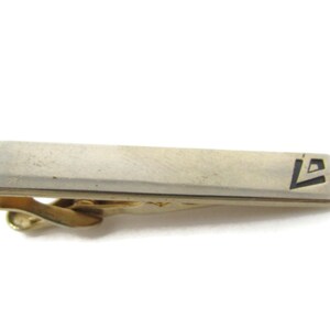 Interesting Arrow Wedge Corner Tie Bar Clip Gold Tone Vintage Men&#39;s Jewelry Nice Design