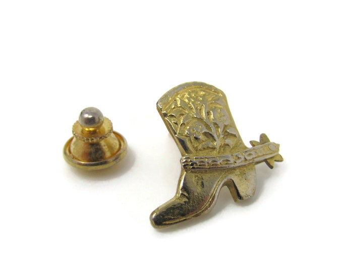 Cowboy Boot Spur Tie Tack Pin Vintage Men's Jewelry Nice Design