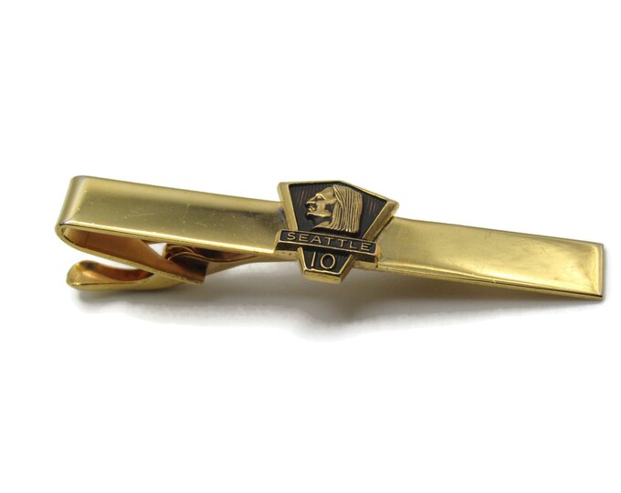 Seattle 10 Insignia Smooth Finish Modernist Tie Clip Tie Bar Men's Jewelry