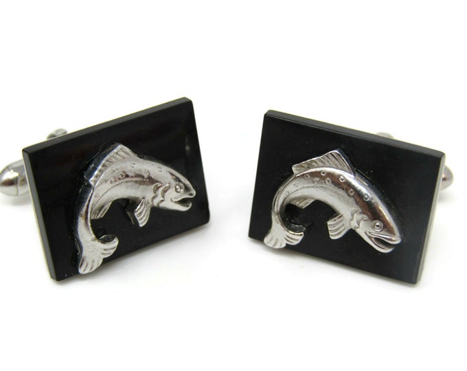 Jumping Fish Beautiful Cufflinks for Men's Vintage Men's Jewelry Nice Design