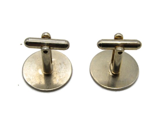 Square Patterned Circle Cuff Links Men's Jewelry … - image 3