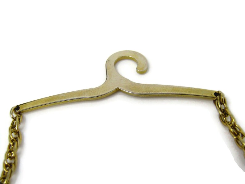 Tie Chain Vintage Button Hook Design Gold Tone