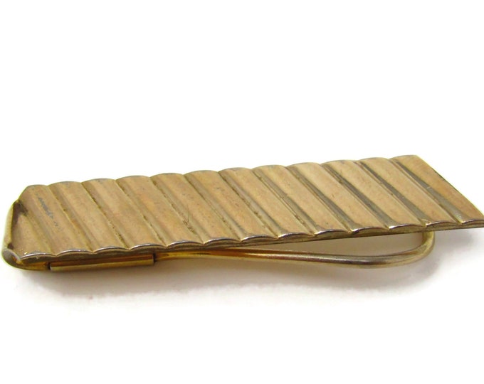 Cool Tie Clip Vintage Mens Tie Bar Art Deco Diagonal Bold Stripes Gift for Dad Son Husband Brother