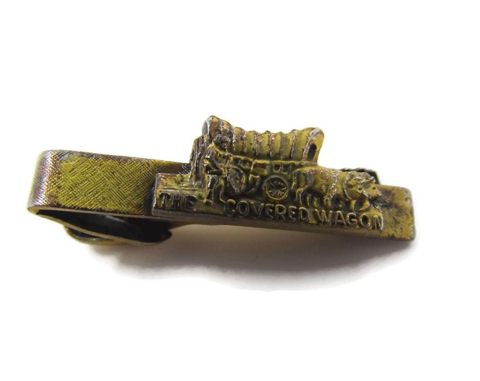 Vintage Tie Clip Tie Bar: The Covered Wagon Excellent Design