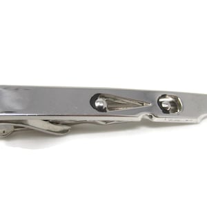 Modernist Shapes Open Tie Clip Tie Bar: Vintage Silver Tone - Stand Out from the Crowd with Class