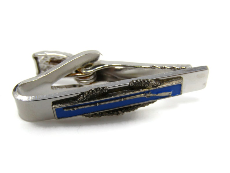 Rifle Marksmanship Tie Bar Clip Silver Tone Stand Out w Style Fit In with Class