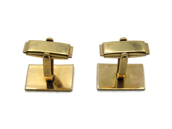 Horizontal Lines Rectangle Cuff Links Men's Jewel… - image 3