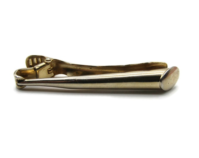 Rounded Cone Shape Classic Gold Tone Tie Clip Tie Bar Industrial Steampunk Style Smooth Finish Men's Jewelry